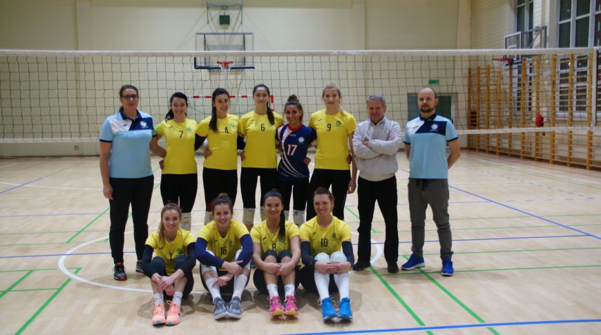 siatkarki, grupa, sportowcy, boisko
