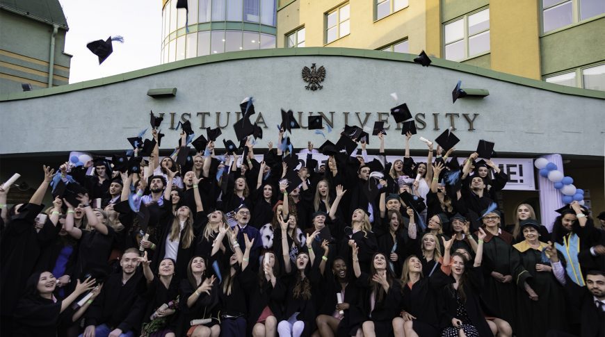absolwenci, studenci, vistula, uniwersytet, budynek