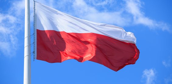 flaga, Polska, niebo