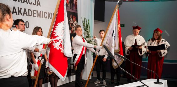 inauguracja, sztandar, godło, studenci