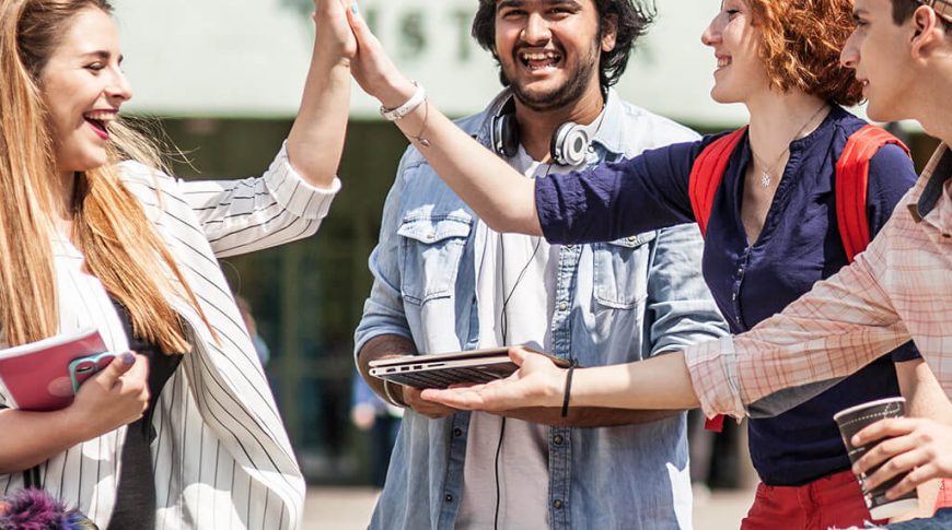 studenci, grupa, vistula, uniwersytet, na dworze