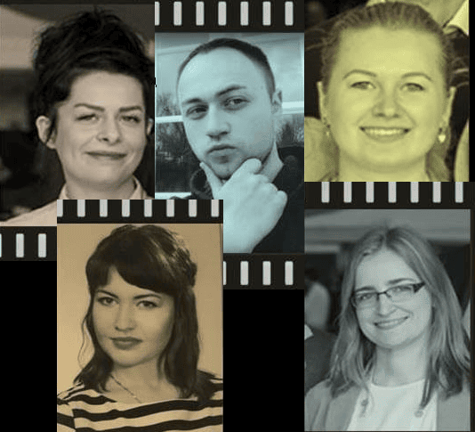 fotografie, twarze, film, kolaż