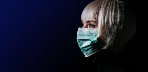 woman with mask
