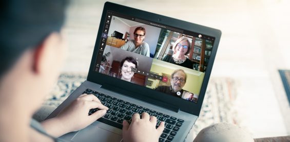 laptop, wideorozmowa, lekcja, internet